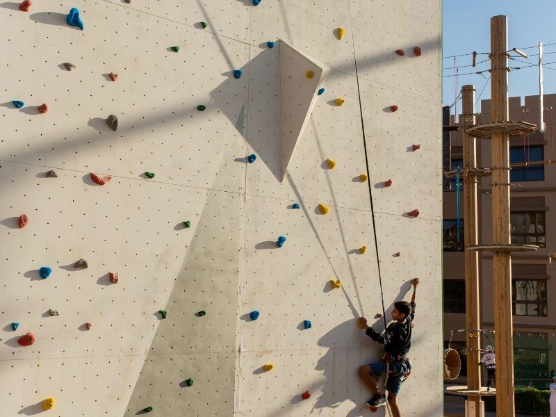 Three-Level Climbing Wall