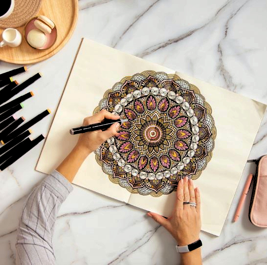 mandala drawing at dusit thani maldives