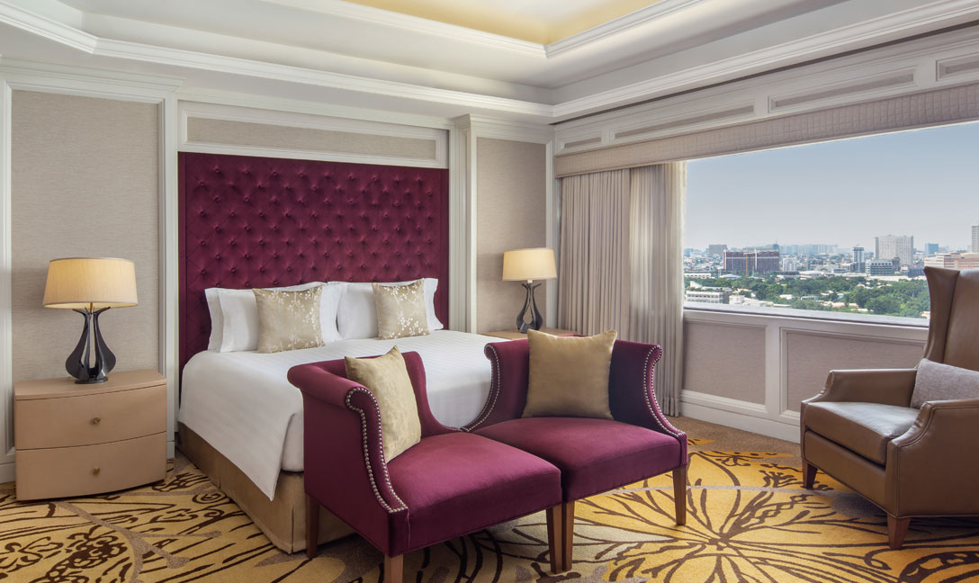 presidential suite bedroom hotel accommodation | dusit thani manila