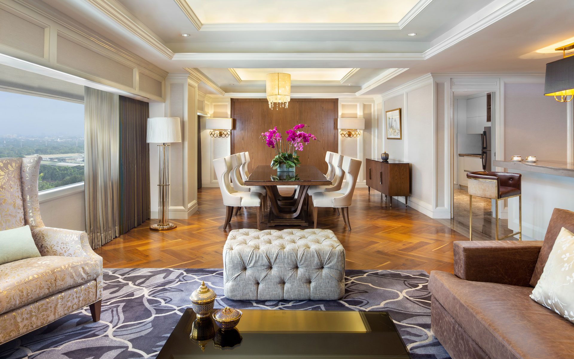 presidential suite living room hotel accommodation | dusit thani manila